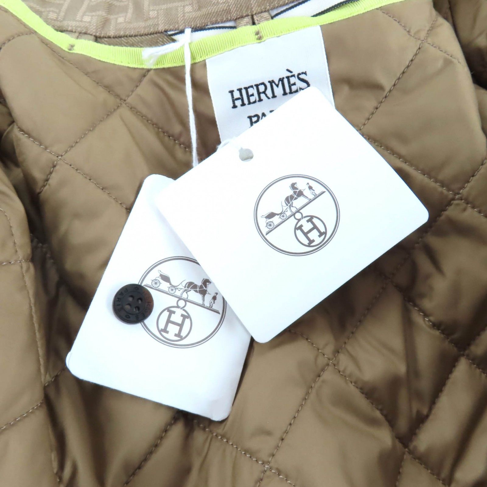 未使用品☆HERMES エルメス 22AW 2H0117DP カシミヤ混 ライナー