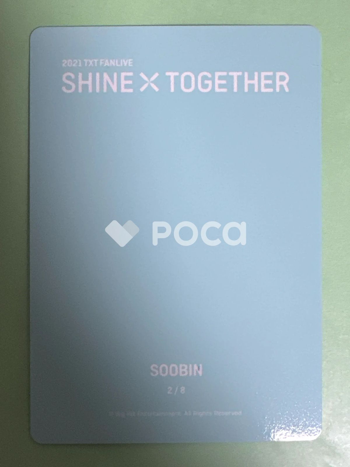 2021 TXT FANLIVE SHINE X TOGETHER フォトカード TXT スビン 2021 TXT FANLIVE SHINE X TOGETHER ミニフォトカード