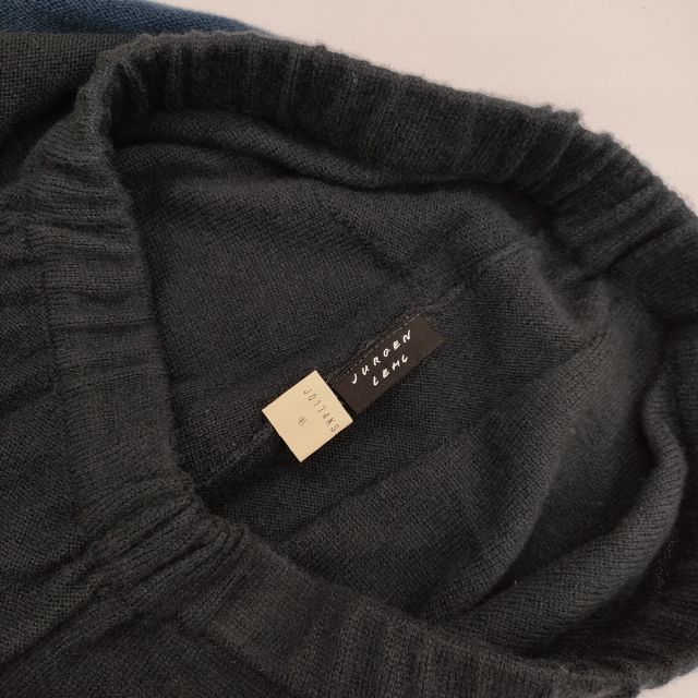 JURGEN LEHL J0174KS521 ウール パッチワーク ロングスカート ネイビー  