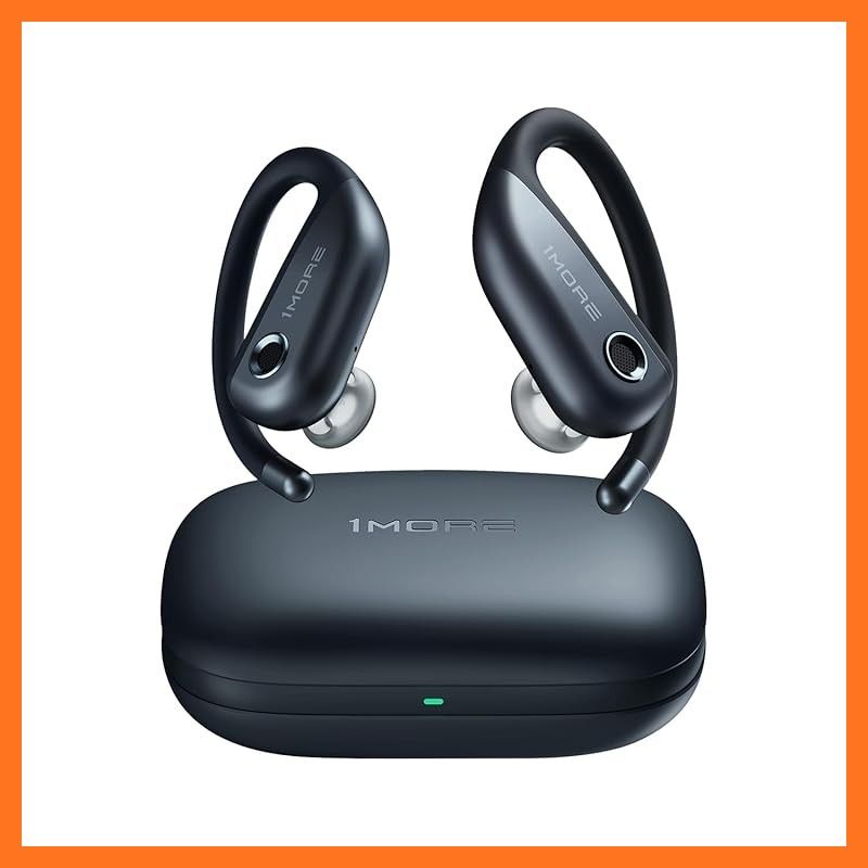 1 MORE Fit オープンイヤー イヤホン S 50 耳を塞がない スポーツイヤホン Bluetooth 5.3 空気伝導 EQ対応 IPX 7防水 急速充電 38時間再生 マイク付き 耳かけ式 ランニング トレーニング グレー