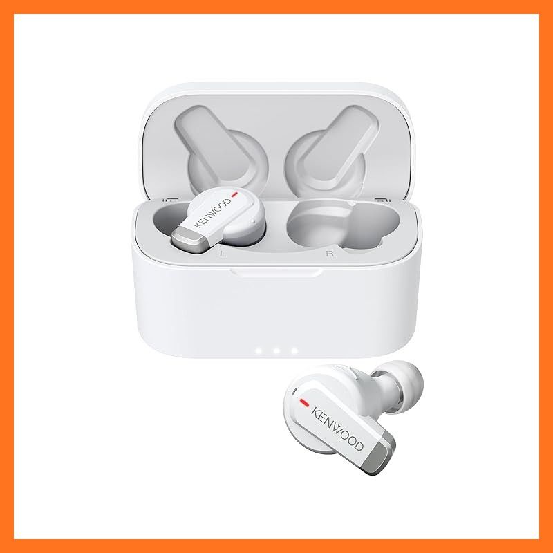 JVCケンウッド KENWOOD KH-BIZ 70 T-WA ワイヤレスイヤホン Bluetooth ノイズキャンセリング ホワイト 最大21 h再生 外音取り込み 低遅延 ステッカー付