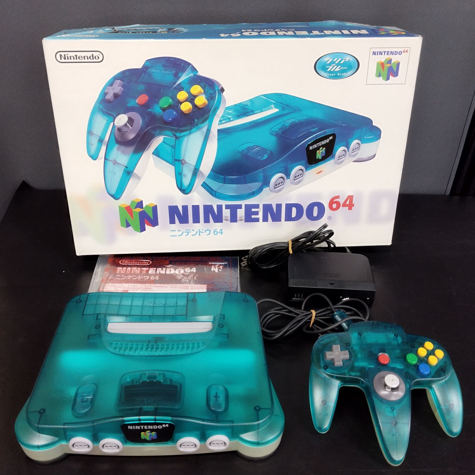 テレビゲーム 【D10670】ニンテンドウ64本体（クリアブルー） N64