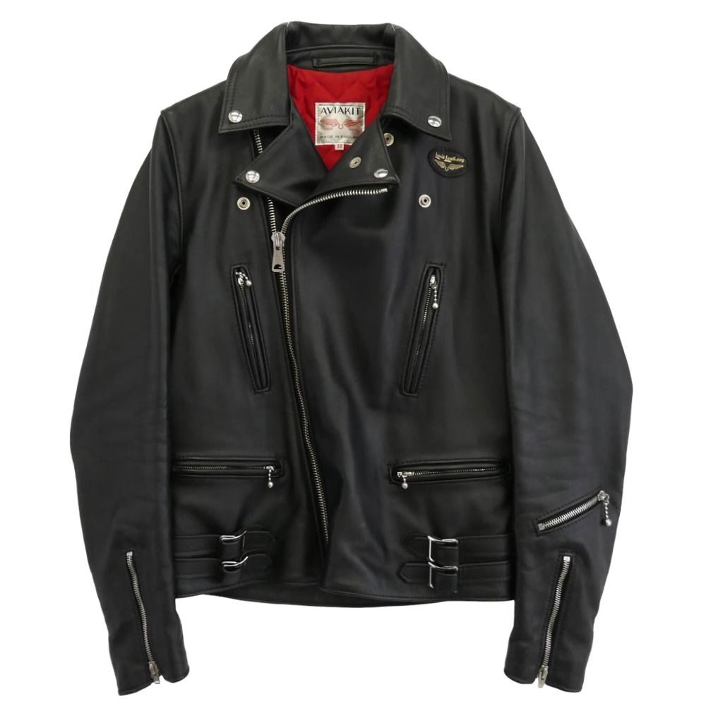 Lewis Leathers ルイスレザー ライトニング ダブル ライダース レザー ジャケット ブラック系 38