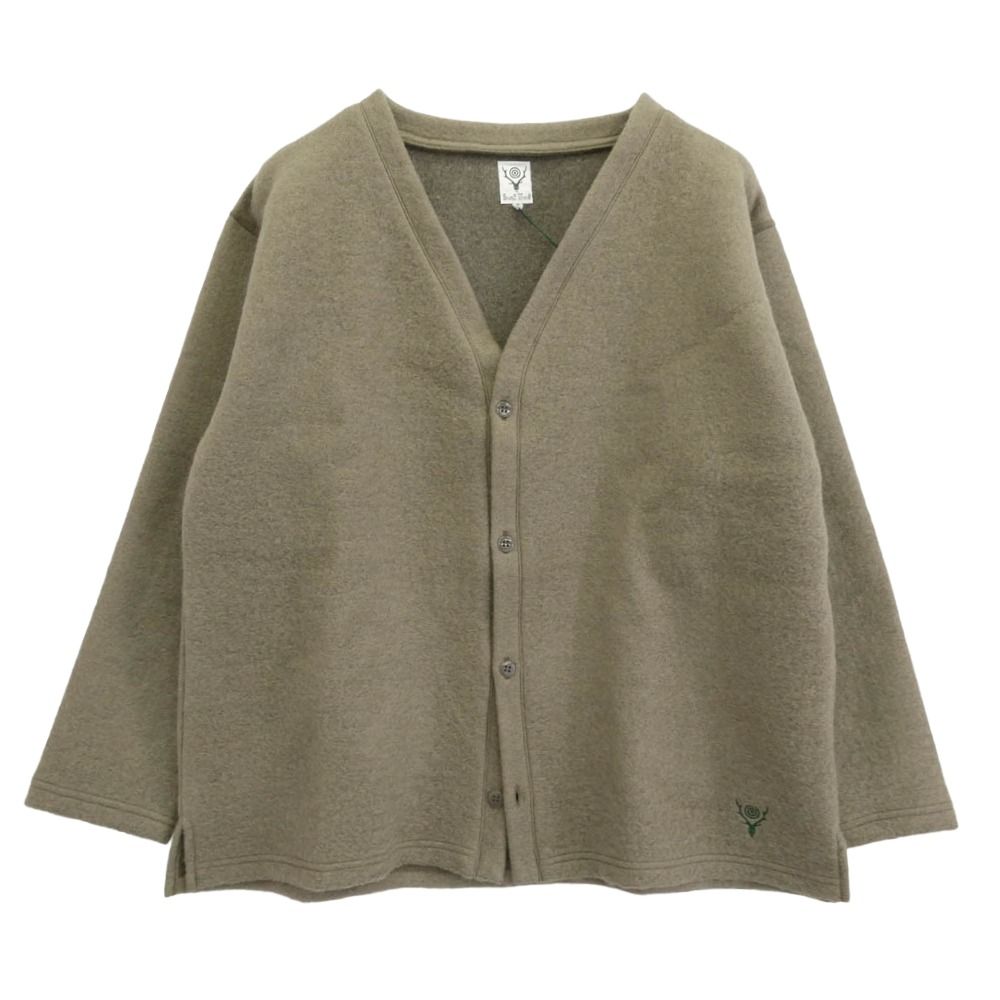South 2 West 8 サウスツーウェストエイト 24 AW PU 535 S.S. V Neck Cardigan カーディガン 薄モスグリーン系 S