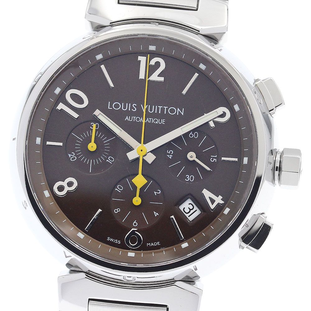 ルイ ヴィトン LOUIS VUITTON Q1121 タンブール デイト クロノグラフ 自動巻き メンズ _931753