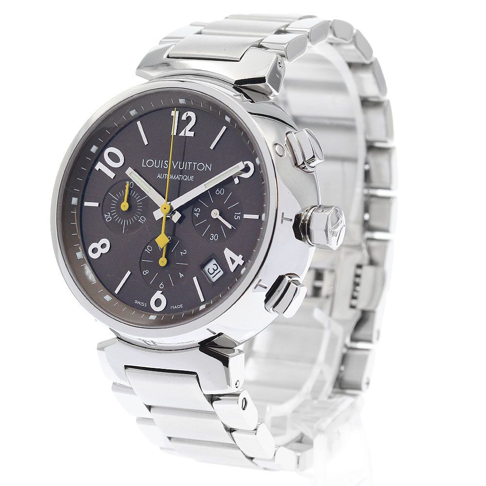  ルイ ヴィトン LOUIS VUITTON Q1121 タンブール デイト クロノグラフ 自動巻き メンズ _931753 カーゴパンツ 自動巻き時計 腕時計(アナログ)