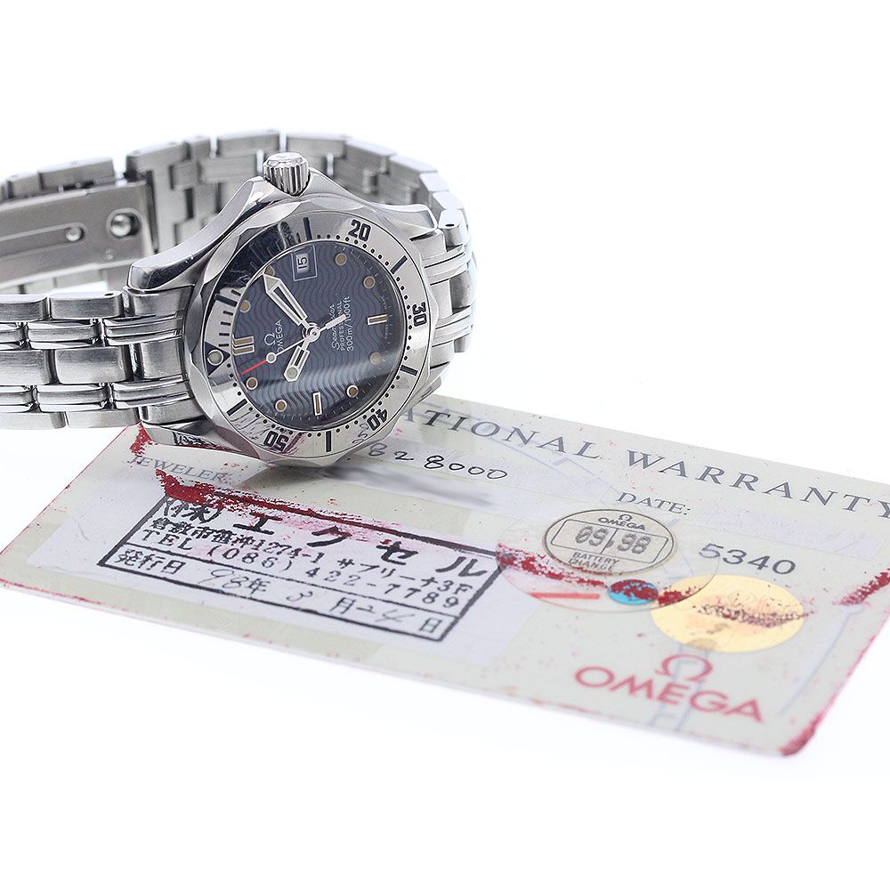 オメガ OMEGA 2582.80 シーマスター300 デイト クォーツ レディース 保証書付き_936007 OMEGA - オメガ OMEGA 2582.80 シーマスター300 デイト クォーツ