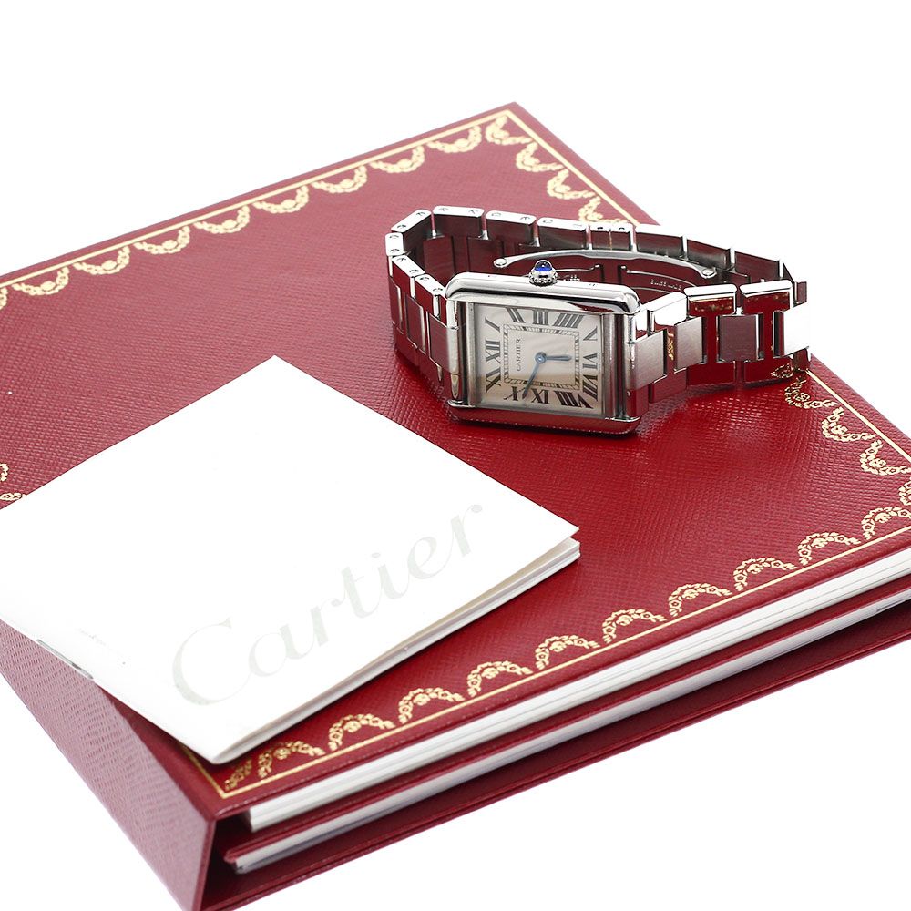 カルティエ W5200013 タンクソロ SM クォーツ 保証書付き カルティエ CARTIER W5200013 タンクソロ SM クォーツ レディース