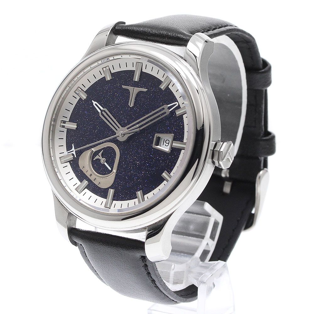 ティレットニューヨーク TIRET YORK クラシッQ アベンチュリン デイト パワーリザーブ 自動巻き メンズ _932296