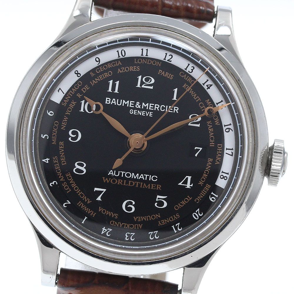 ボーム＆メルシェ Baume Mercier MOA10134 ケープランド ワールドタイマー 100本 自動巻き メンズ _935308