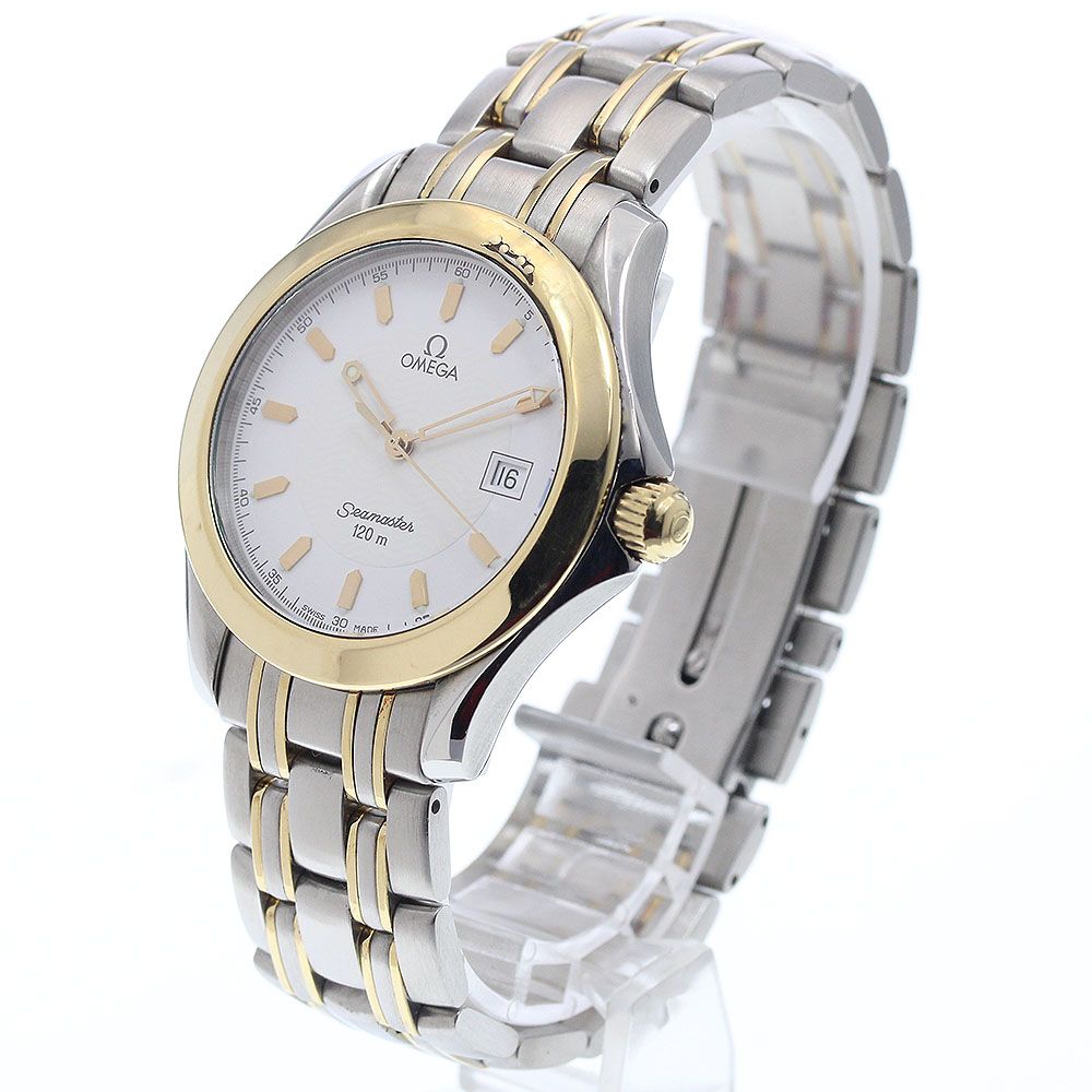 訳あり オメガ OMEGA 2311.21 シーマスター120 M YGベゼル デイト クォーツ メンズ _934983