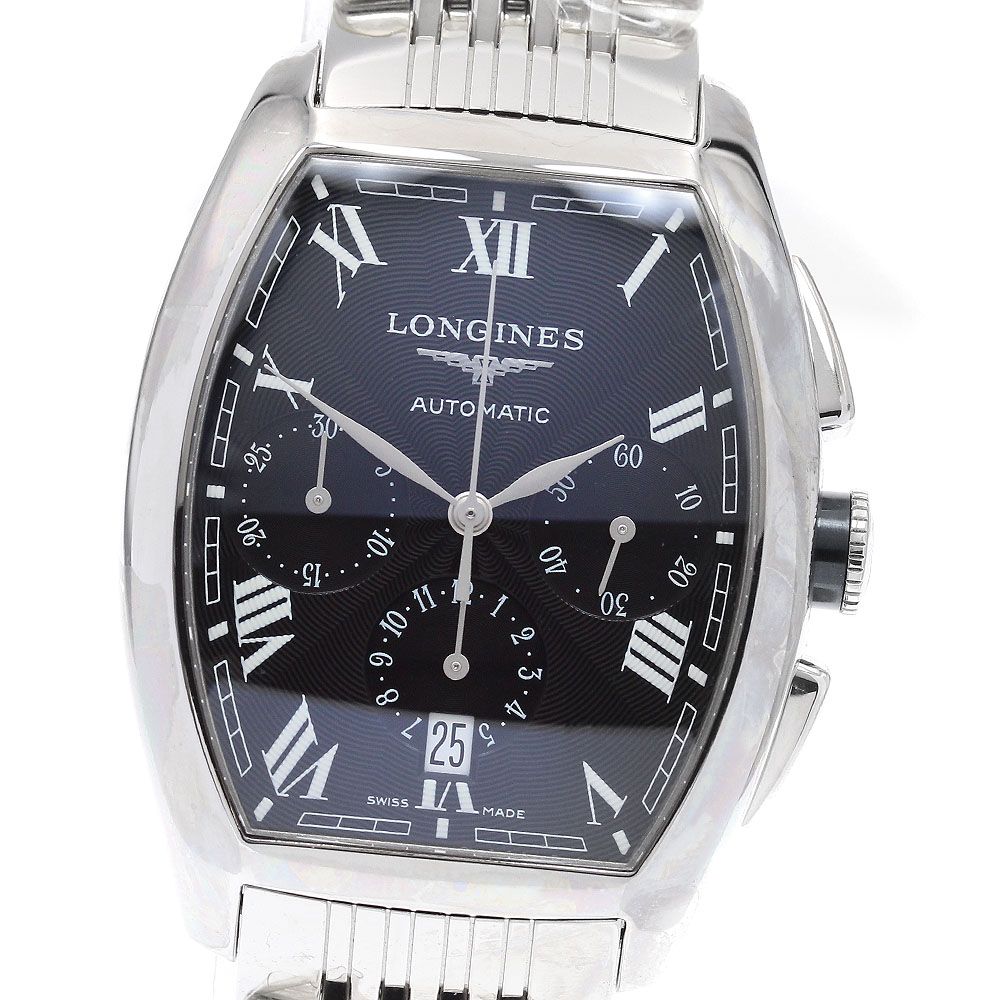 ロンジン LONGINES L2 643 4 エヴィデンツァ クロノグラフ デイト 自動巻き メンズ 保証書付き_935367
