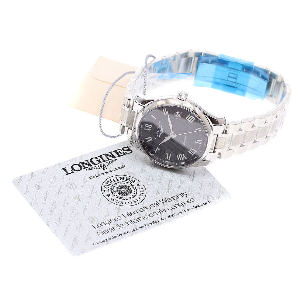 ロンジン L 2.518.4 マスターコレクション デイト 自動巻き メンズ 保証書付き_935372