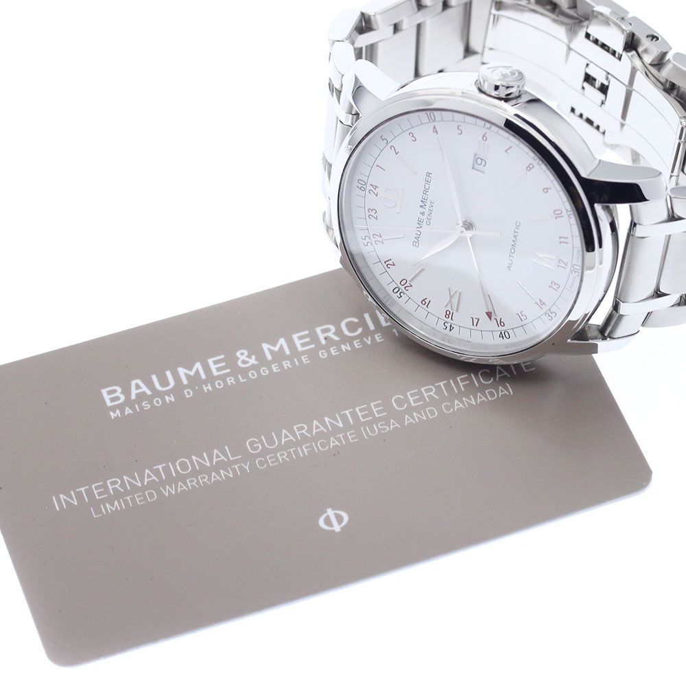 ボーム＆メルシェ Baume - Mercier |65494 クラシマ GMT デイト 自動巻き メンズ 保証書付き_934037