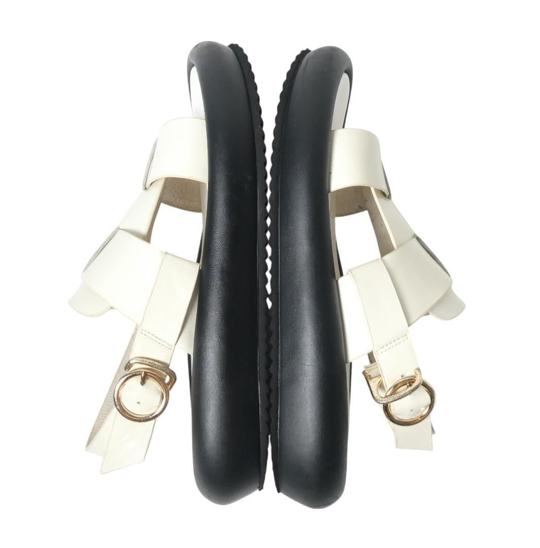 美品ランバン⭐︎サンダル 美品 LANVIN en Bleu ランバンオンブルー サイズL 約24.5～25㎝ レザー