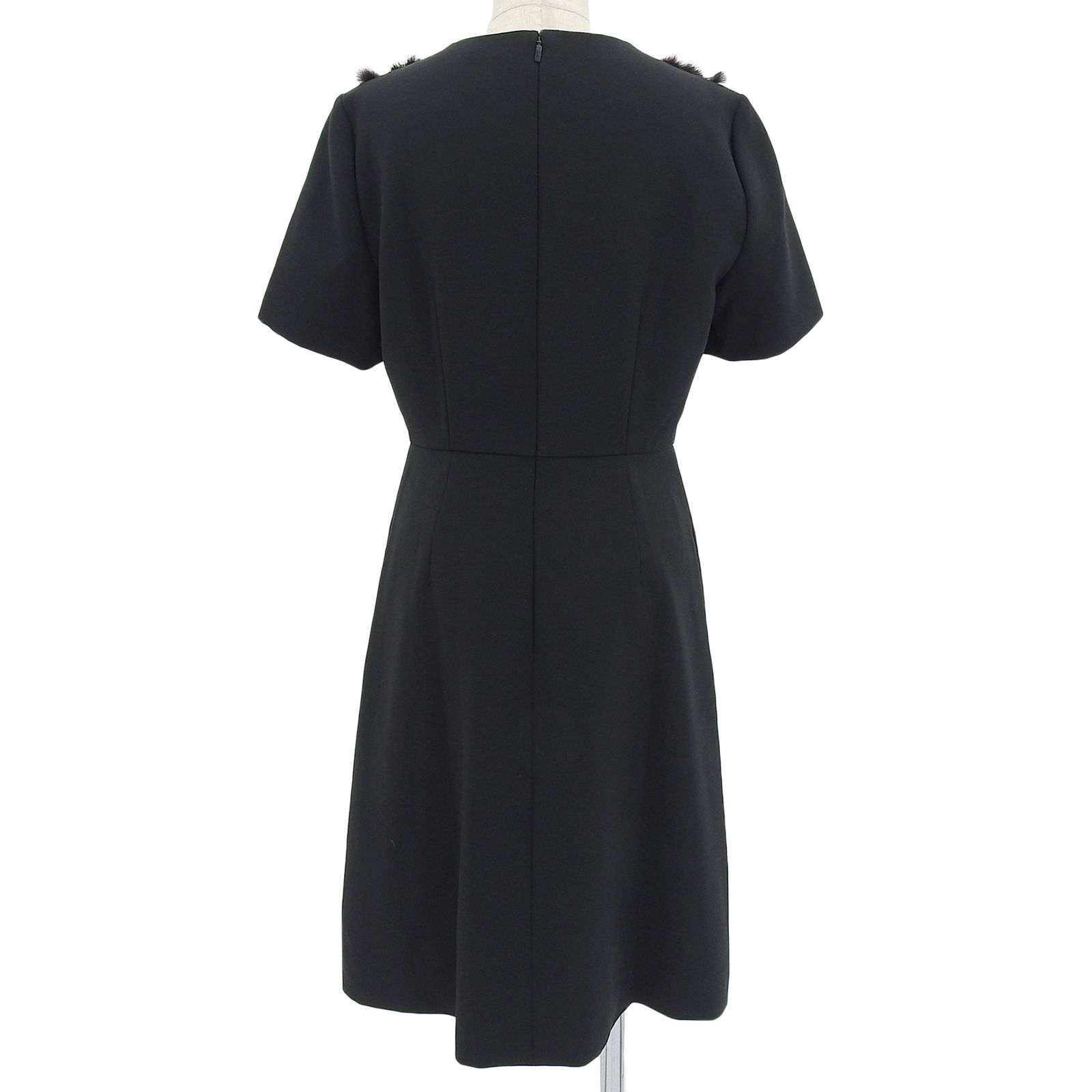 美品△FENDI フェンディ FD9803 ミンクトリム ハートデザイン 半袖