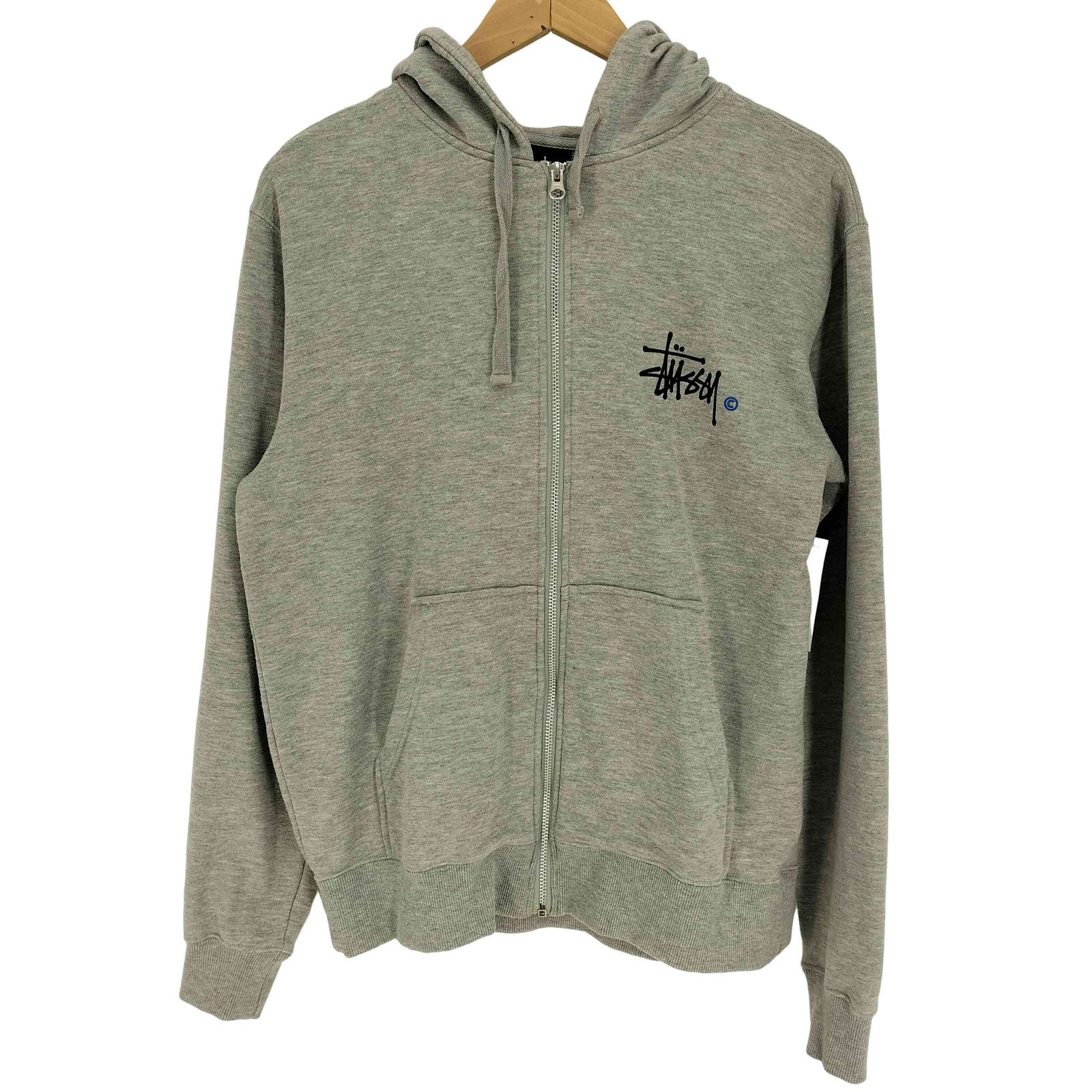 ステューシー Stussy ロゴプリント ジップアップ プルオーバー パーカー メンズ import L