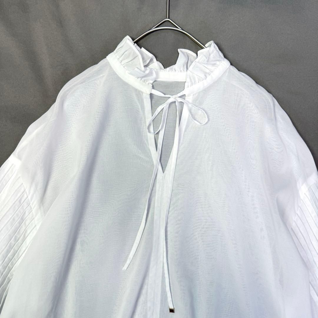 St.cecilia セントセシリア ヘチマブラウス 長袖 ブラウス 綿 白