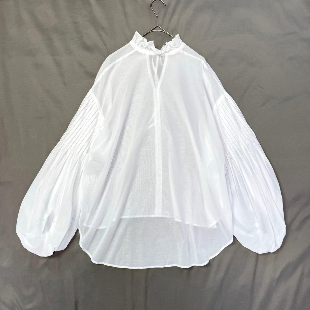 St.cecilia セントセシリア ヘチマブラウス 長袖 ブラウス 綿 白