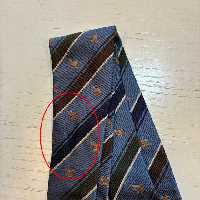 【✨新品未使用✨】BURBERRY バーバリー ネクタイ ストライプ ホースロゴ バーバリー BURBERRY ホースロゴ blue系ストライプ シルクネクタイ