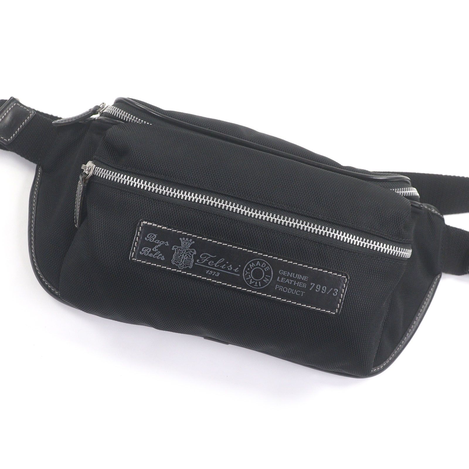 美品□Felisi フェリージ 799/3 バゲッタレザー ナイロン クロスボディ