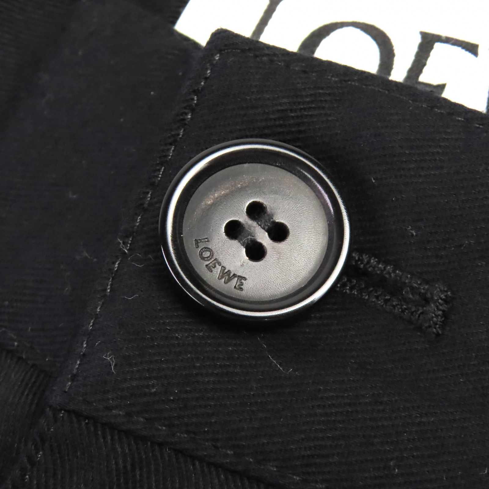 美品△LOEWE ロエベ H526Y04WFB コットン100％ ロゴレザーパッチ付き