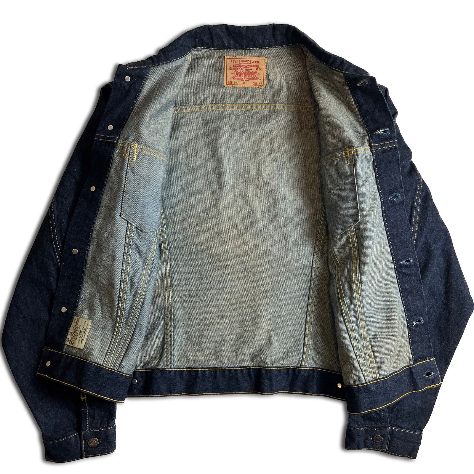 極美品 サイズ48】LEVI'S 557XX デニムジャケット 3rd USA製 ボタン裏