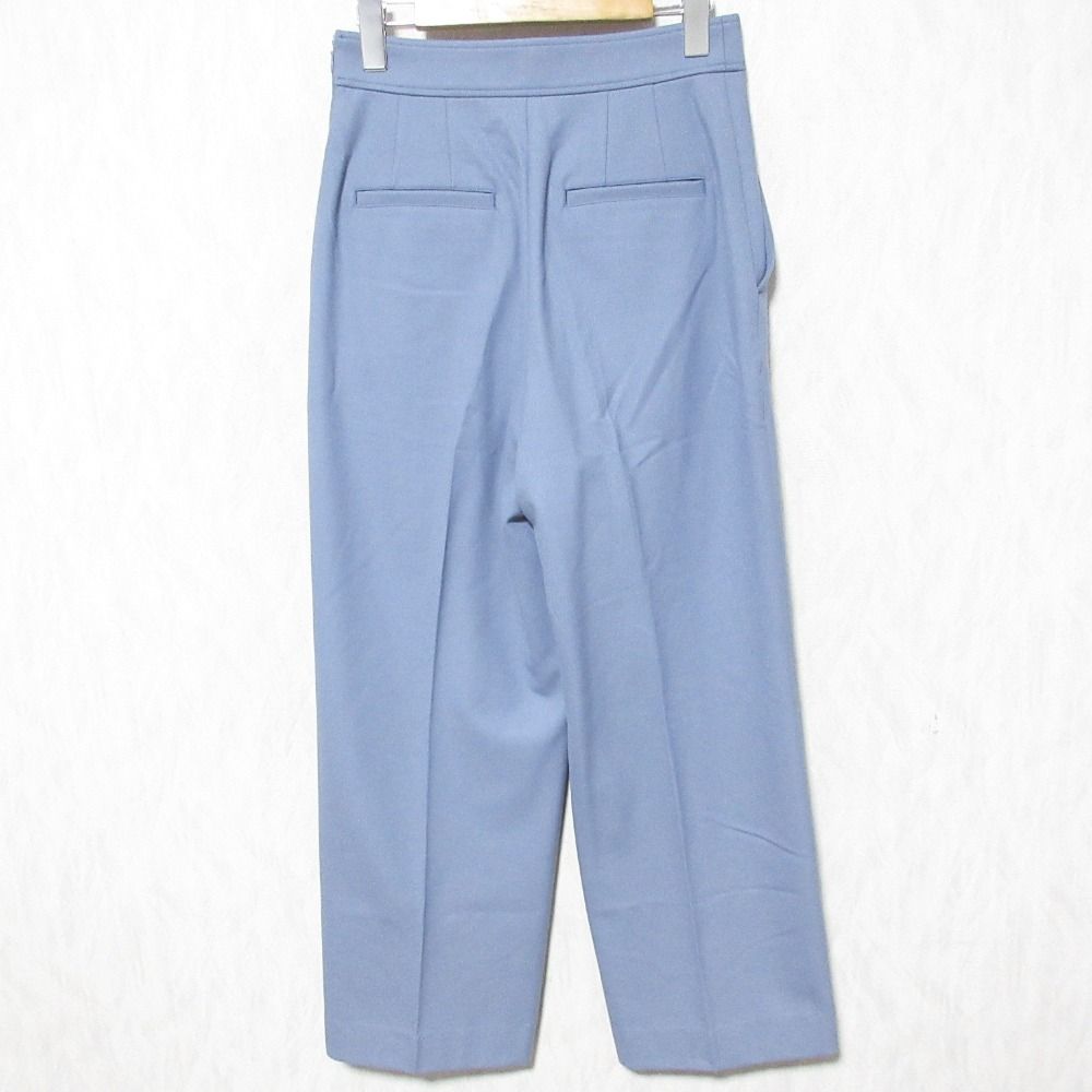24 AW ANAYI アナイ ツイル裏起毛サイドボタンパンツ サイズ36 ブルー レディース 古着
