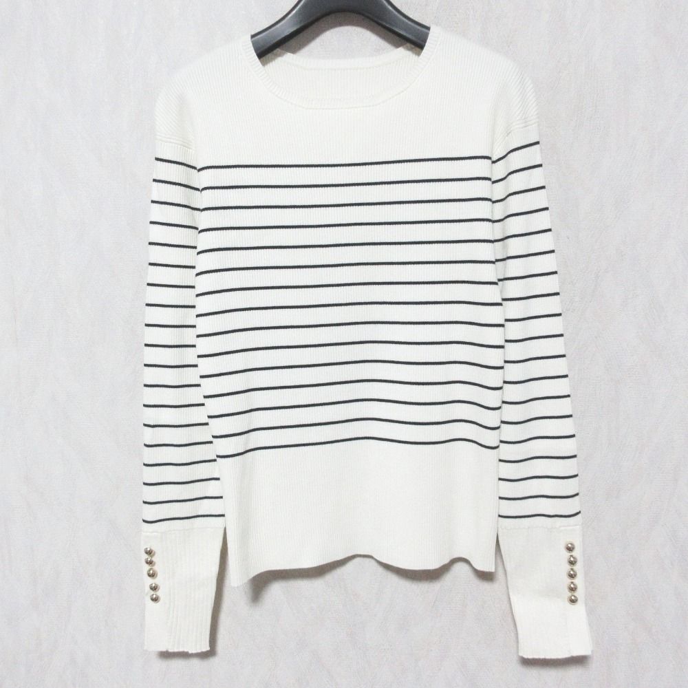 美品 25AW NOBLE ノーブル ボタンディテールタイトリブニット