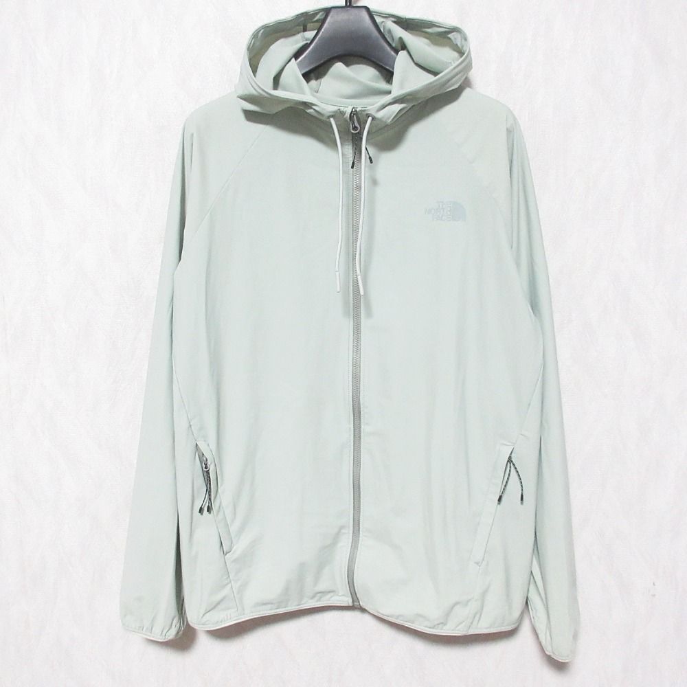 THE NORTH FACE ザノースフェイス ストレッチUVカットサンシェイド ジップパーカー M アイスバーググリーン レディース 古着