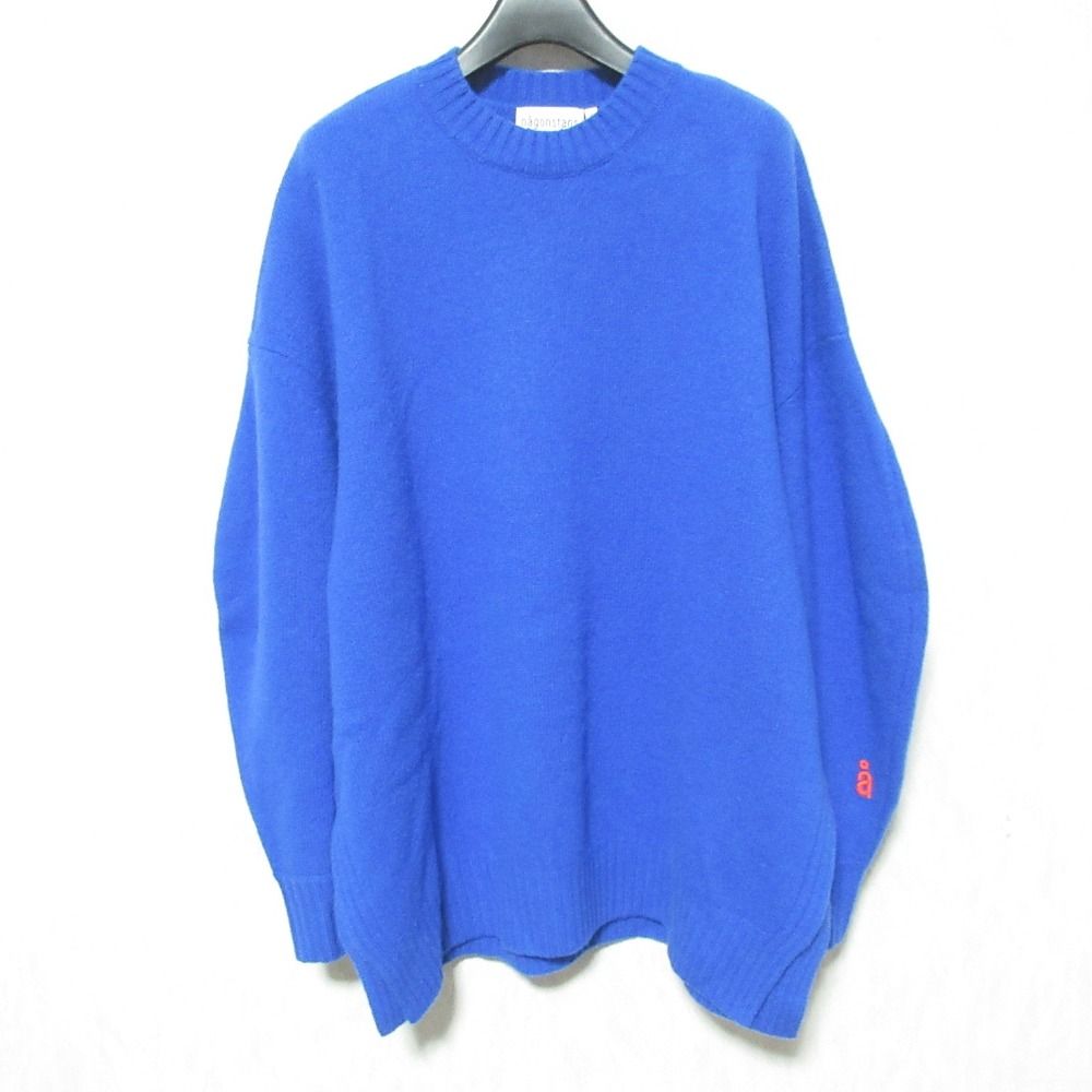 美品 nagonstans ナゴンスタンス form pullover ウール ロゴ刺繍