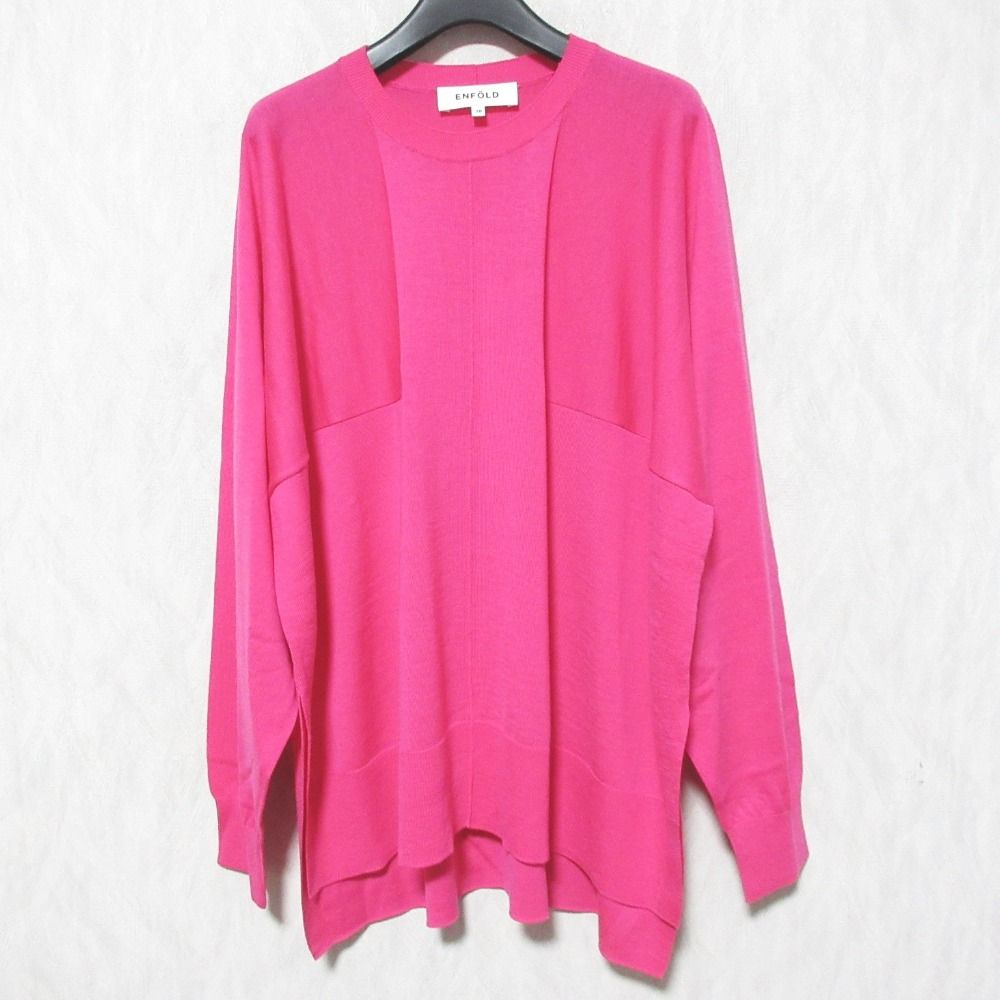 美品 23AW ENFOLD エンフォルド WIDE-BOX PULLOVER ニット セーター