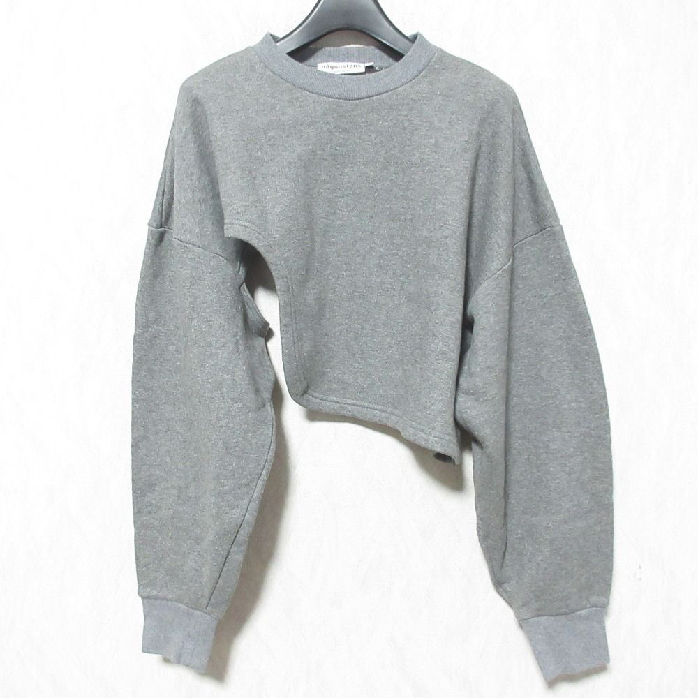 nagonstans ナゴンスタンス arm cover pullover 変形トレーナー スウェット -1890 サイズM グレー レディース 古着