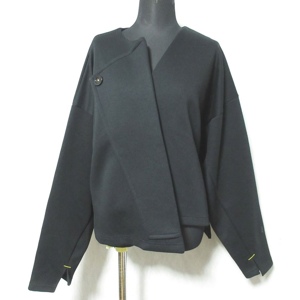 23 AW nagonstans ナゴンスタンス ダンボール Flap カーディガン -1190 サイズM ブラック レディース 古着