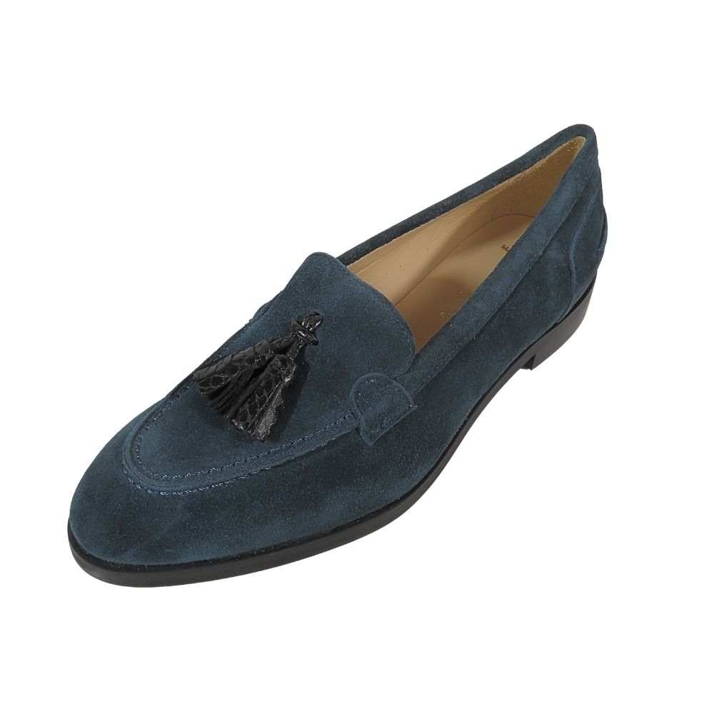 Kanematsu 銀座カネマツ　ローファー　タッセル　レザー　22.5 美品 GINZA Kanematsu 銀座かねまつ タッセル ローファー スエード