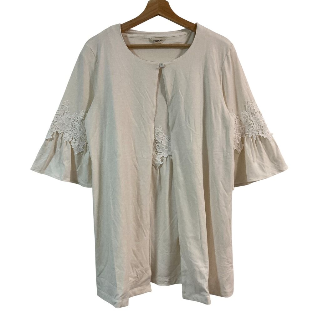 インゲボルグ レース カットソー ノースリーブ トップス アンサンブル サイズ4 ホワイト レディース 古着