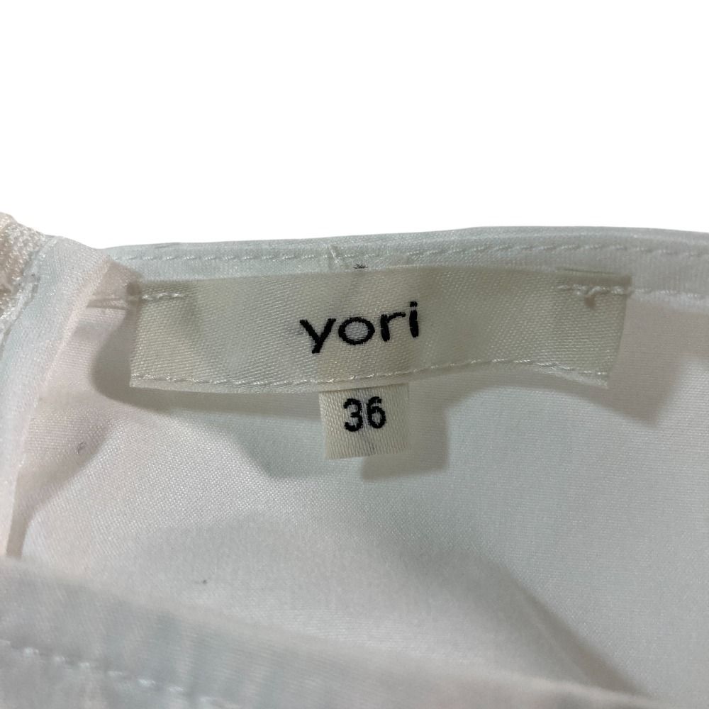 美品 yori ヨリ フクレティアードブラウス サイズ36 ホワイト