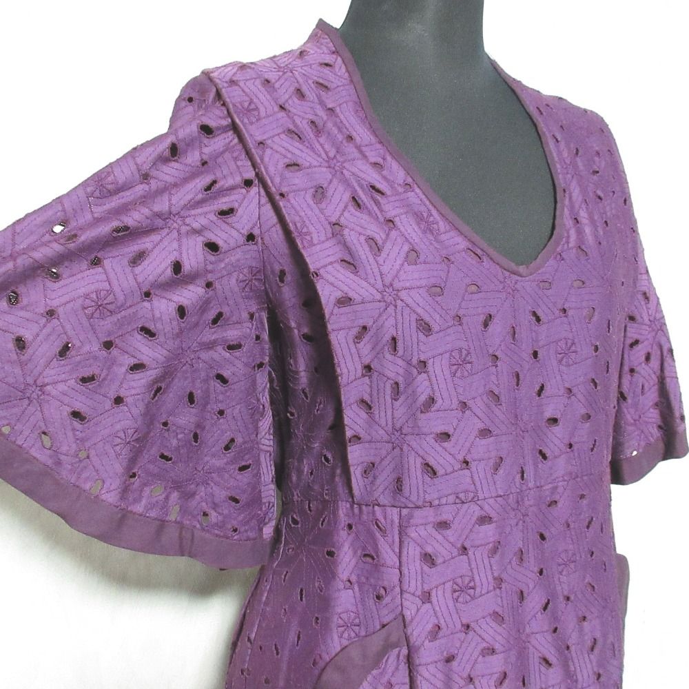 美品 Mame Kurogouchi マメクロゴウチ カットワーク ワンピース MM15SS