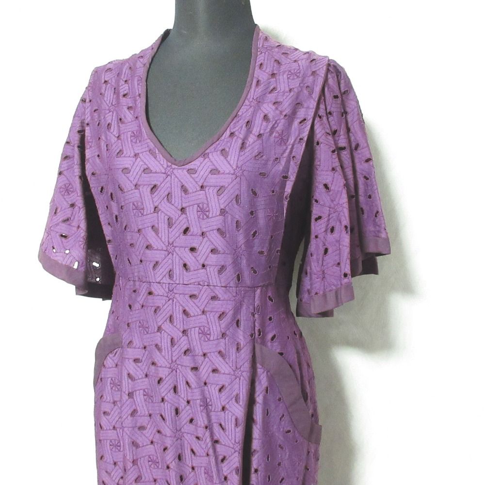 美品 Mame Kurogouchi マメクロゴウチ カットワーク ワンピース MM15SS