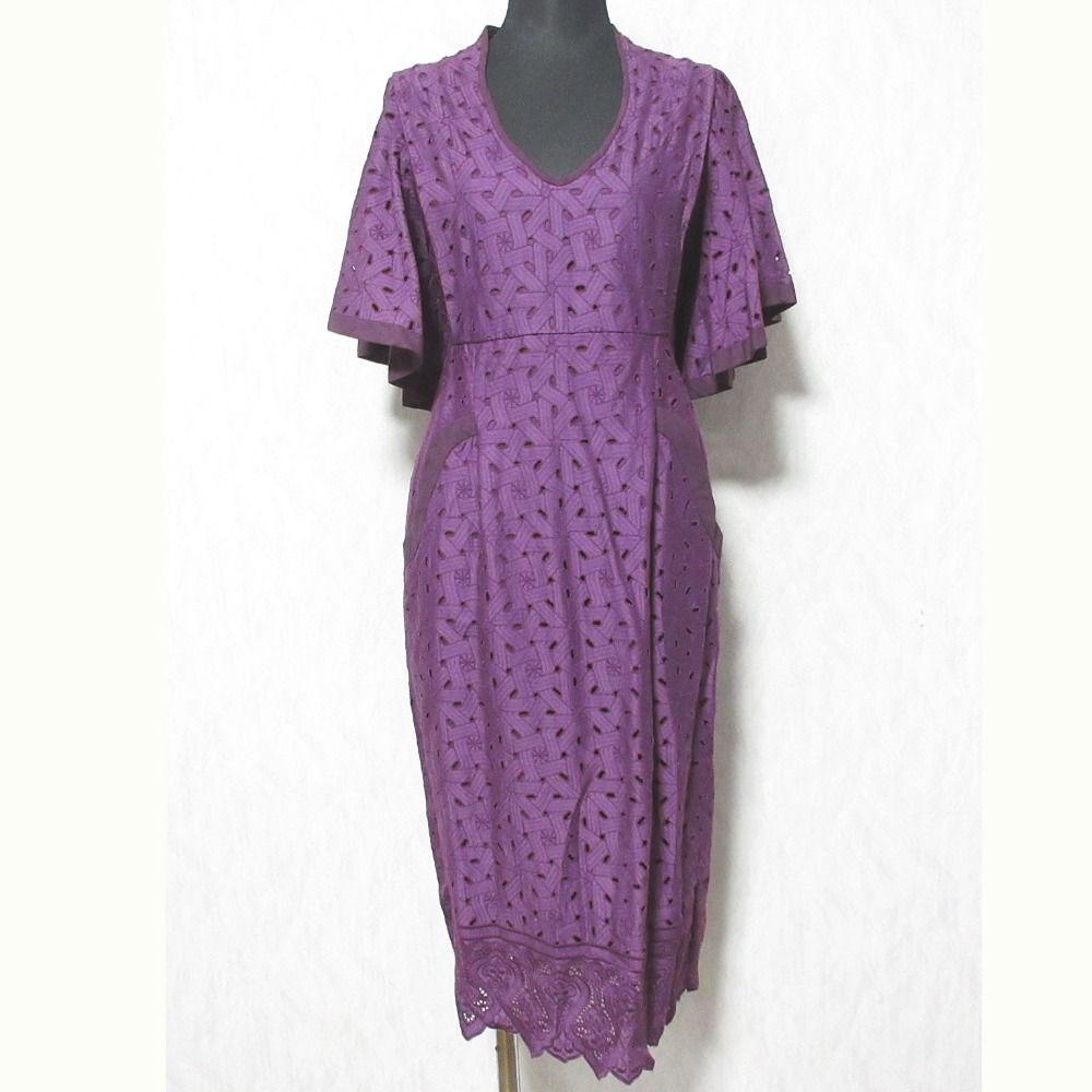 美品 Mame Kurogouchi マメクロゴウチ カットワーク ワンピース MM15SS