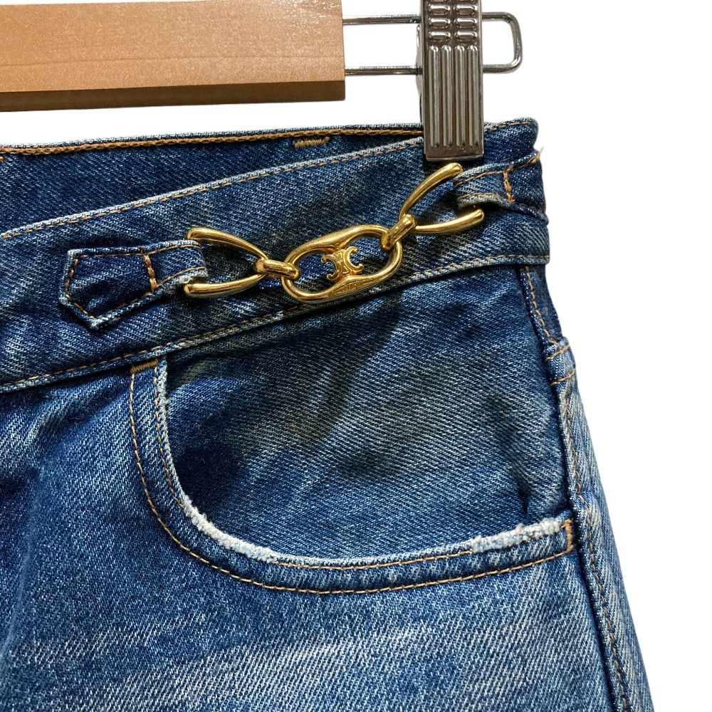 美品 CELINE セリーヌ トリオンフ シグネチャー フレアデニムパンツ