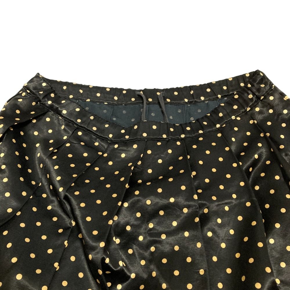 美品コムデギャルソンコムコム　上質サテンプリーツスカート 美品 COMME des GARCONS コムデギャルソン コムコム ドット サテン