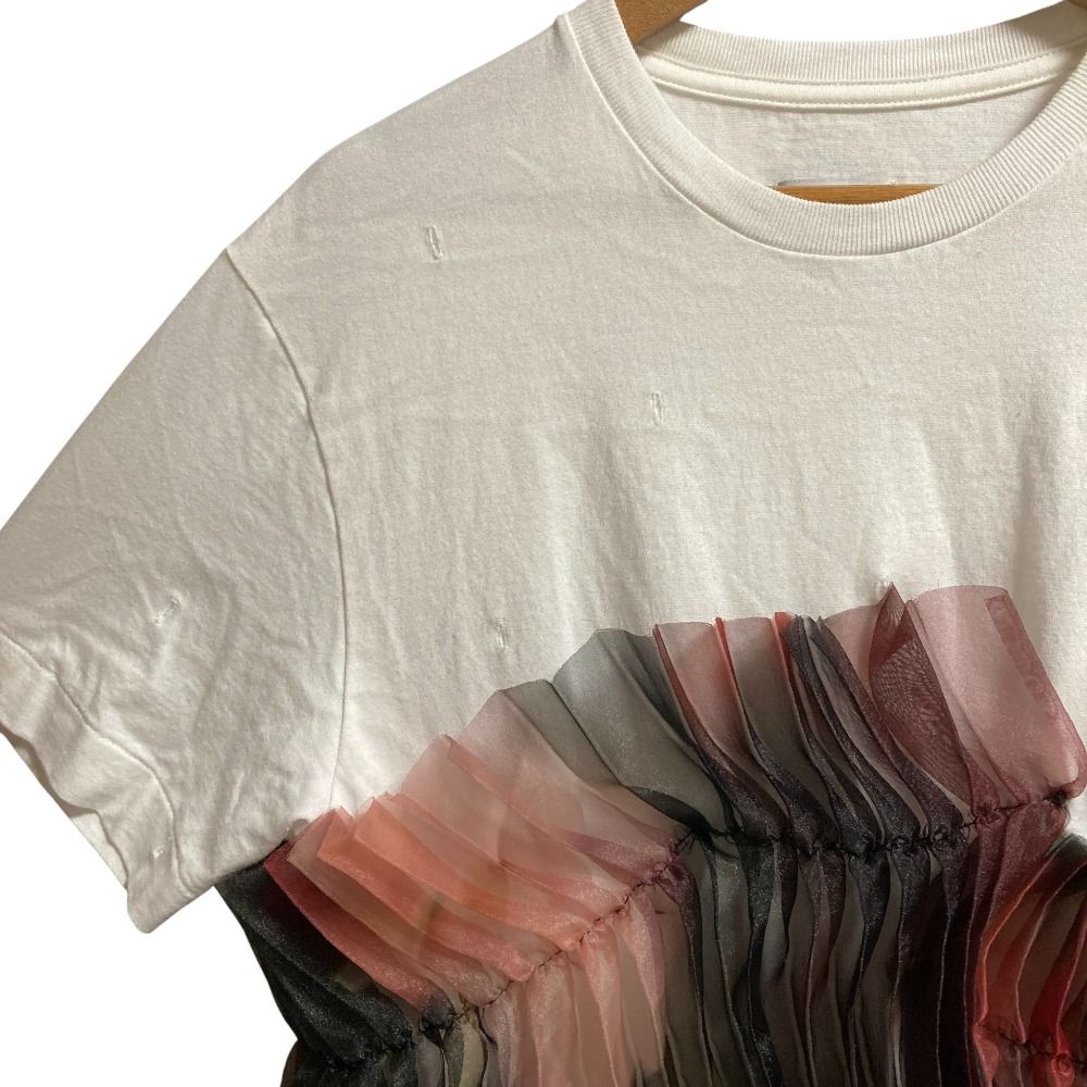 良品 TANAKA タナカ THE TEE チュール付き Tシャツ ST-50 サイズS ホワイト レディース 古着 中古 USED 良品 TANAKA タナカ THE TEE チュール付き Tシャツ ST-50 サイズS