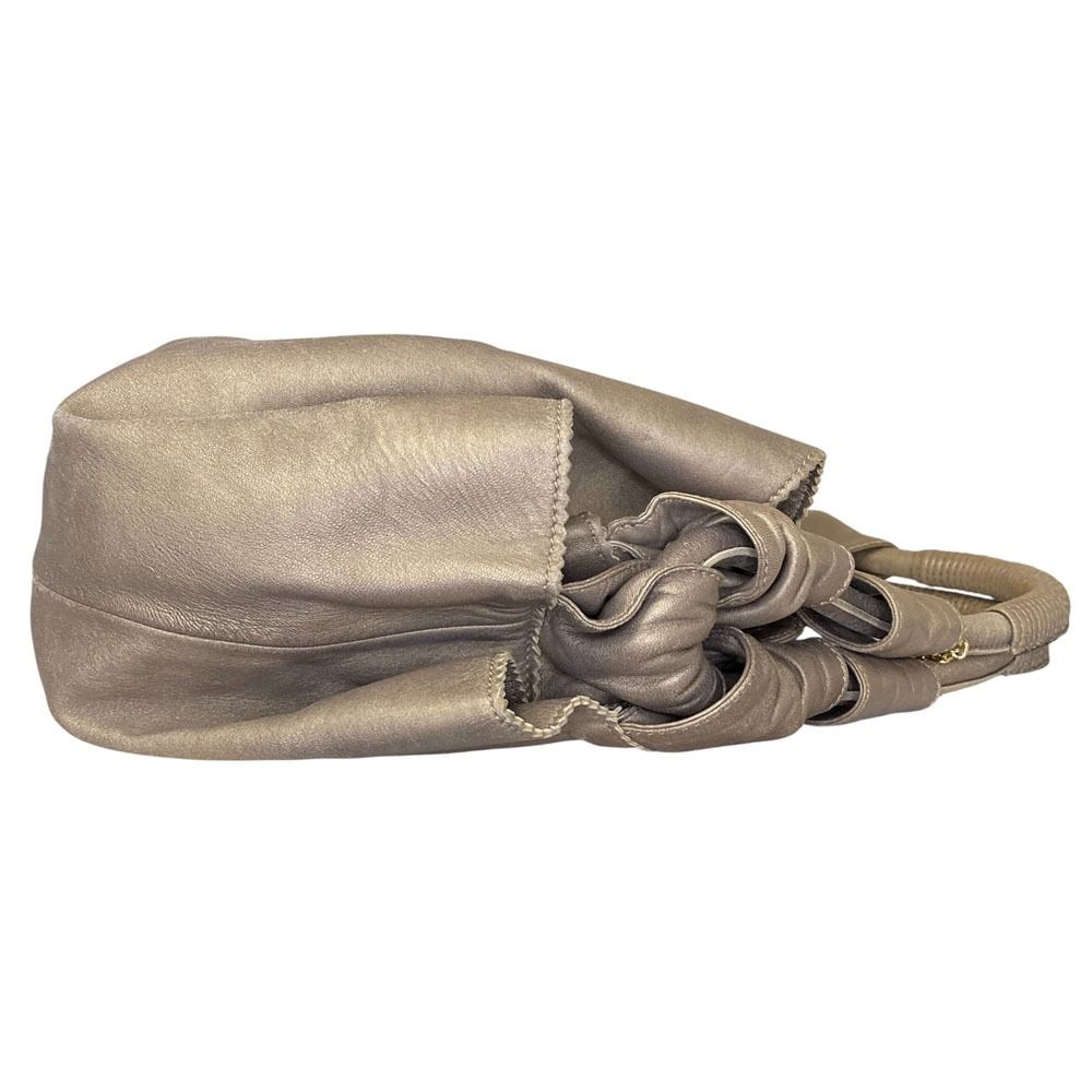 良品 LOEWE ロエベ ナッパアイレ アナグラム ハンドバッグ ゴールド系  