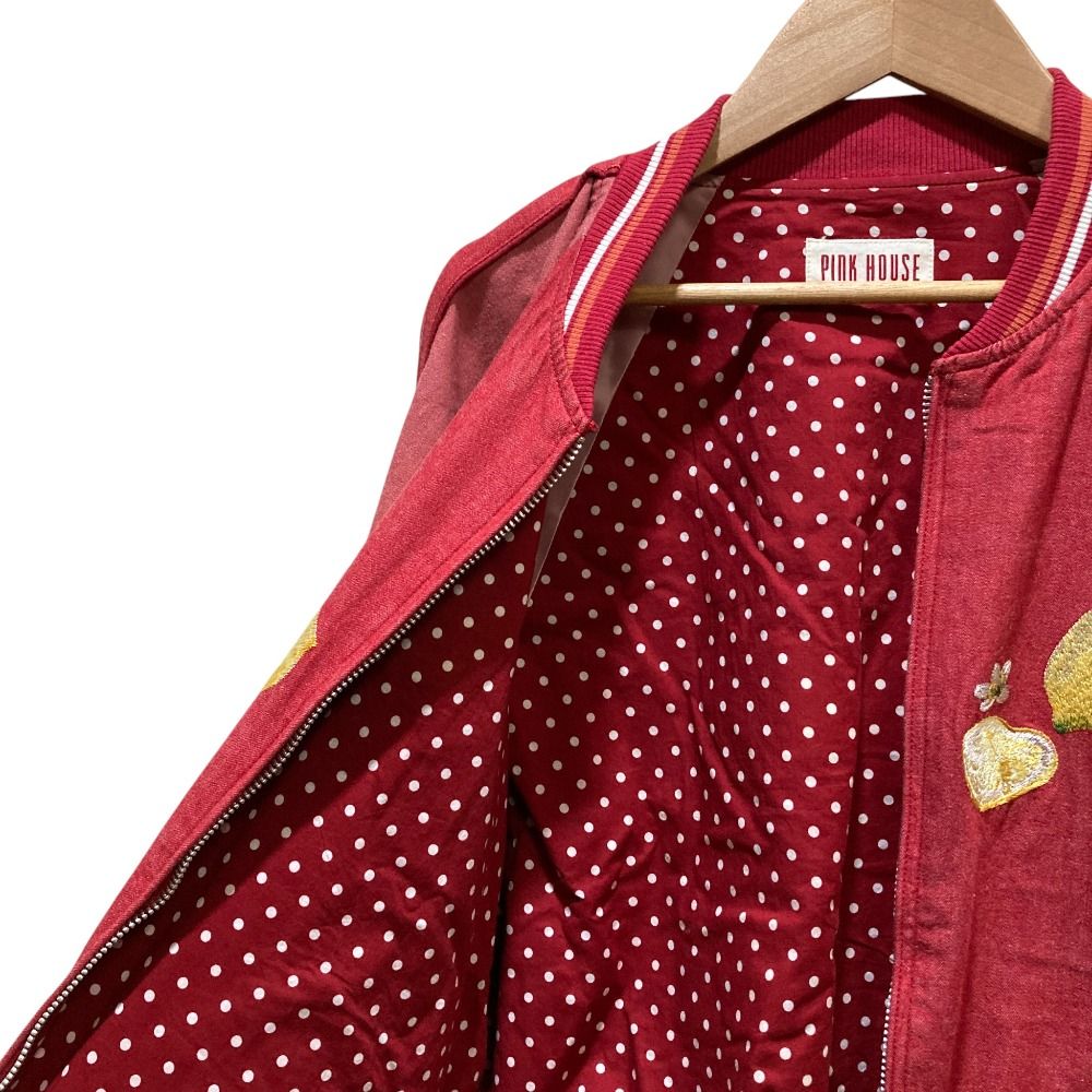 美品 PINK HOUSE ピンクハウス レモン刺繍 ジャケット ブルゾン L