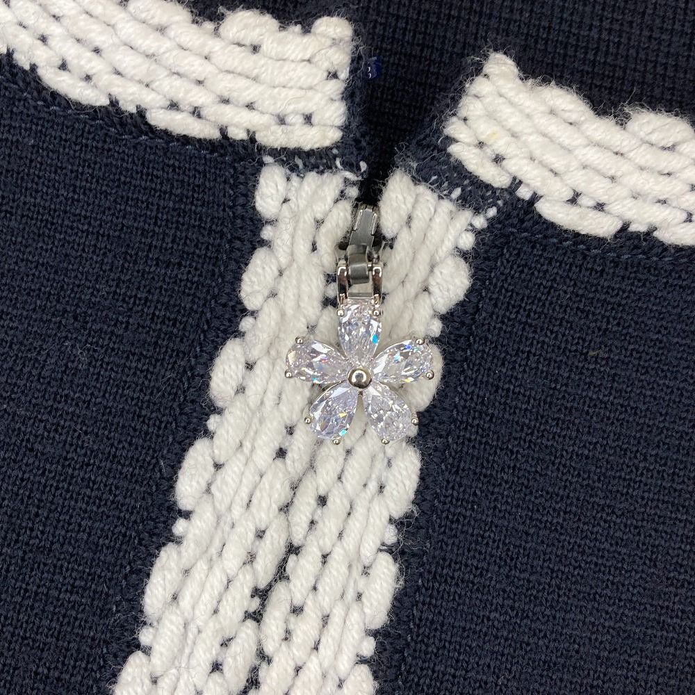 美品 Rene ルネ フラワーボタン ニット カーディガン ジャケット