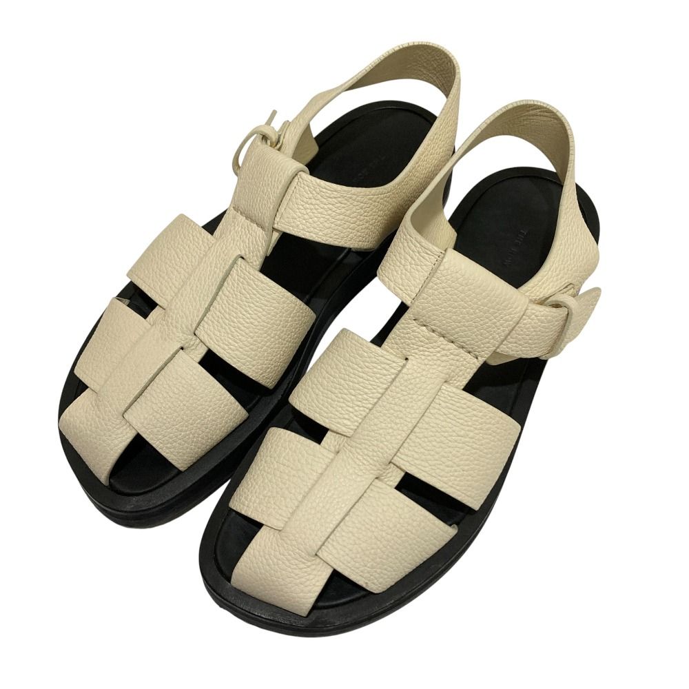 良品 THE ROW ザロウ FISHERMAN フラットグルカサンダル サイズ38 24.5