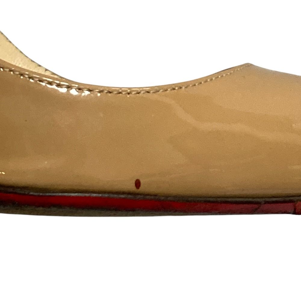 美品 クリスチャンルブタン ラウンドトゥ パンプス ヌードカラー 38.5