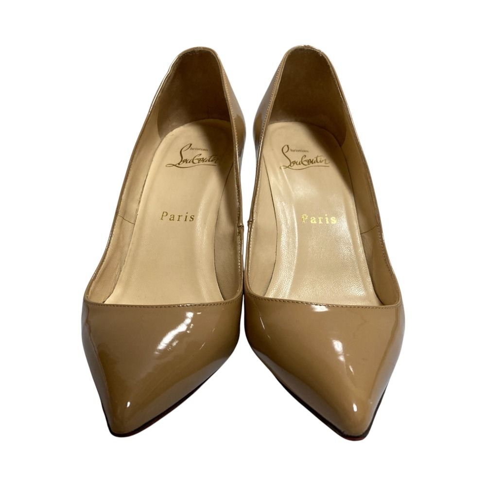 美品　クリスチャンルブタン　ラウンドトゥ パンプス　ヌードカラー　38.5サイズ 美品 クリスチャンルブタン ラウンドトゥ パンプス ヌードカラー 38.5