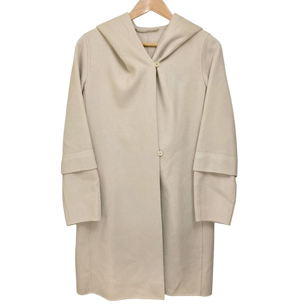 美品 S Max Mara エスマックスマーラ フーデッド ウールリバーコート